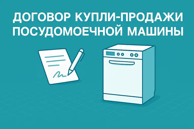 Договор купли-продажи посудомоечной машины